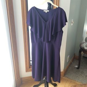 LARK & RO Ruffle Fit and Flare Dress XL